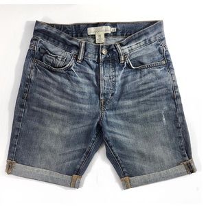 Men’s H&M Distressed Cuffed Denim Shorts Size 29